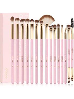 Makeup Eye Brush Set Synthetic Hair Wooden Handle Blending Concealer Eyebrow